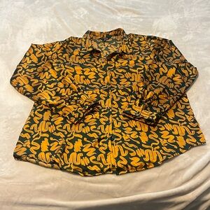 Green & Yellow Button Down Shirt